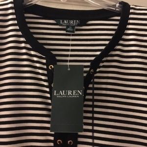 NwT Ralph Lauren Lace up shirt SZ XL Striped
